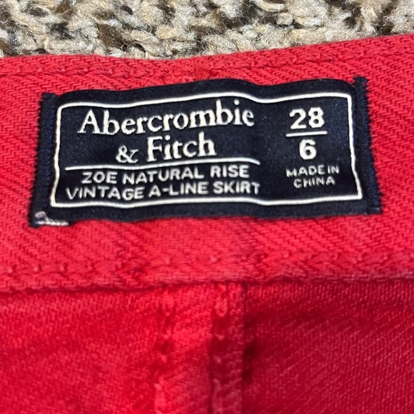 Abercrombie red denim skirt - Picture 5 of 7